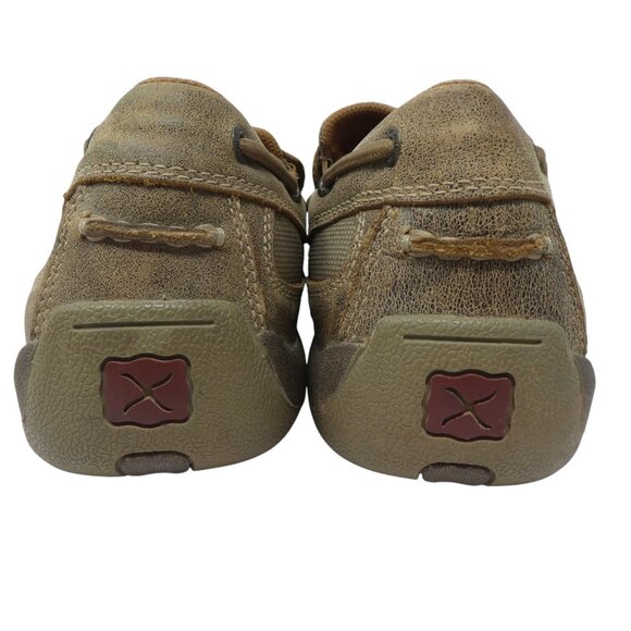 Twisted X Brown Leather Work Slip On Driving Moc Loafers main image 11